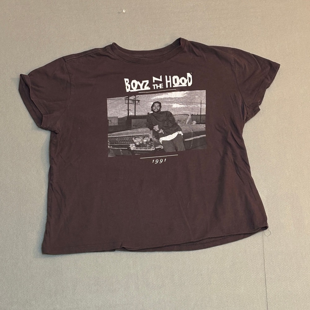 Mad Engine Boyz N The Hood Ice Cube 1991 Graphic T-Shirt Mens XL Black Cotton